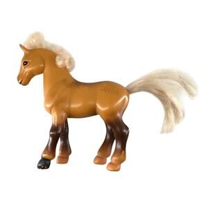 1990 Kid Kore Palomino Toy Horse Figure Blonde Mane & Tail Vintage 7”
